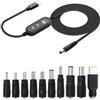 GINTOOYUN Cavo adattatore da USB C a DC PD universale da 4,26 ft, ingresso da PD a DC 12 V, cavo di alimentazione con 10 connettori, 5 V/9 V/12 V/15 V/20 V