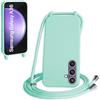 WenBaby Cover Compatible con Samsung Galaxy A36,Cellulare Girocollo Custodia con Cordino TPU Corda Silicone Case Bumper per Samsung Galaxy A36 Custodia, Verde menta piperita