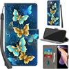 Haninsuze Cover per Xiaomi Redmi Note 11 Pro Plus 5G, farfalla dorata | Pelle PU Portafoglio, Porta Carte, Magnetica, Libro, Antiurto Custodia