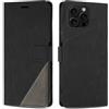 SONWO Cover per iPhone 16 PRO Max, Flip Custodia in PU Pelle, Cover a Libro Portafoglio con Slot per Schede e Supporto Stand per iPhone 16 PRO Max, Nero