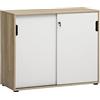 Schildmeyer Emmik 702043 - Armadietto portadocumenti in quercia bianca/bianco opaco, 100 x 41 x 83,6 cm