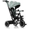 LIONELO Berry Triciclo Evolutivo 2 in 1 per Bambini da 9 Mesi a 5 Anni | Fino a 25 kg, Seduta Girevole a 360°, Grandi Ruote in PU, Montaggio Senza Attrezzi, Cappottina e Maniglione
