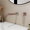 DEGHI Miscelatore lavabo a muro in ottone champagne - Oasis
