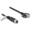 Delock Cavo Delock M12 codificato A da 8 pin femmina a RJ45 maschio con viti Cat.5e FTP 5 m (80430)