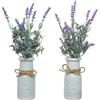 NO DISPONIBLE PLANTA ARTIFICIAL LAVANDA MACETA VINTAGE 32X13X13CM