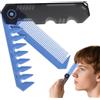 Generic Pettine pieghevole - Accessorio compatto per la cura della barba, compatto strumento per capelli da uomo con denti lisci, pettine tascabile da barbiere per viaggi, casa, appartamento, camera da letto