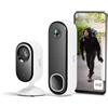 Arlo Videocitofono HD wireless & telecamera 2K da interno - Sicurezza Smart Home per famiglia e animali, visione notturna, rilevamento movimenti, audio bidirezionale, compatibile Alexa