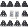 VICHSAMWY 10 pezzi piastra di collegamento angolare a T con 50 dadi M5T + 50 viti M5 + 1 chiave inglese per profilo di estrusione standard in alluminio con fessura da 6 mm 2020