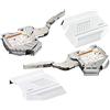 Gedotec Supporto per ribalta Blum |Aventos HK-S bianco seta per ribalta monopezzo | Serbatoio di alimentazione 20K2E00.02 | LF 960-2215