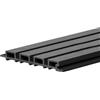 Esseci Pannelli a Listelli in WPC per Rivestimento Parete Interno ed Esterno, Doghe Effetto Legno Resistenti ad Acqua Umidità e Raggi UV, 1 Pezzo, 290x21,9x2,6 cm, Nero