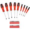 KOMBO - Kit Professionale 29 Pezzi Cacciaviti in Cr-V con Inserti Magnetici e Supporto - Alta Resistenza, Manici Ergonomici