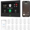 CPVAN GSM + WiFi Allarme Casa Senza Fili con 7" Touch Screen, Sistema di Sicurezza Domestica con Allarme APP/SMS/Telefonico, 110dB Host, Rilevatore di Movimento, Sensori Porta/Finestra, Telecomandi