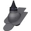 Parotec Passaggio tetto per pali Ø19-90 mm - mattoni in flanella, a doppia copertura per antenna TV, satellite, parafulmine, comunicazione, passaggio con guarnizione EPDM (Ral 7024 - Grafite)