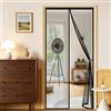 LIHUANE Zanzariere Magnetiche 1.1 x 1.6 m Anti Zanzare Insetti Maglia Fine Zanzariera Magnetica Porta Finestra Facile da Installare per Porta Finestra Balcone Soggiorno, Nero