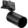 McShine Faretto a binario trifase ST-59 Nero | Attacco GU10 | Orientabile e girevole | Alluminio | Per LED fino a 10W | Uso interno