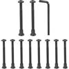 QUARKZMAN 10 Set Bulloni a Testa Esagonale M6x70mm con Dado M6x15mm Nero | Bulloni Testa Cilindrica e Chiave Esagonale Bulloni e Viti per Connettori Mobili per Cintura a Scomparsa Nero