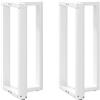 vidaXL Gambe per tavolo da bar a forma di T 2 pz bianche 40x35x(90-91) cm in acciaio