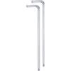 QUARKZMAN 2Pz Chiavi a Brugola Esagonale Testa Sferica 5mm Tonalità Argento | Chiave Torx Esagonali Metriche a Braccio Extra Lungo Set, Forma L, Strumento Acciaio Cromo Vanadio, Riparazioni Domestiche