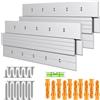 Thryvix 2 Coppie Ganci Francesi, Staffe a Z e Attaccaglie per Quadri Pesanti in Lega di Alluminio con Livella a Bolla, per Specchi, Cornici, Mensole, Pannelli e Testiere, 36 kg, 30 cm