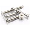 HH FASTENERS # 6 - 32 viti Unc con testa piatta/a svasare, 100 pezzi, in acciaio INOX, filettatura integrale, destra, argento