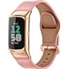 MiRowy Cinturino in pelle compatibile con Fitbit Charge 6/Fitbit Charge 5, cinturino in pelle di alta qualità per Fitbit Charge 6/Fitbit Charge 5