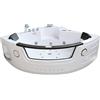 Simba VASCA BAGNO IDROMASSAGGIO CROMOTERAPIA RISCALDATORE 140x140cm DOPPIA POMPA SPA