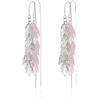 SOUTHPLUS Orecchini Donna Acciaio Inossidabile Ipoallergenici a Goccia Pendenti Lunga Con Nappa per regalo donna compleanno Oro