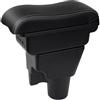 YJYWZH Ergonomico Bracciolo per Kia Picanto 2008-2019 con USB e USB-C | 2 Porte USB e 1 USB-C, Doppio vano portaoggetti, Bracciolo ergonomico scorrevole, Pelle PU, Base specifica per veicolo