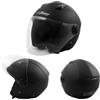 A-Pro Casco Jet Visiera Lunga Scooter Moto Quad Omologato ECE 22-06 Nero OPACO L