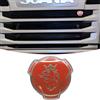 Forten Kingdom 1 Pezzo Nuovo Personalizzato Grifone Argento Corona Emblema Per Scania Truck Griglia Anteriore Badge Emblema Ricambio Accessori Esterni 1401610 (rosso chiaro)