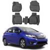OMAC Tappetini compatibili con Honda Jazz 2013-2023 Gomma TPE Nero