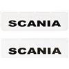 Generic 2 pezzi Paraspruzzi Parafanghi in Gomma Dura per Camion 60x18 cm, Bianco con Scritta in Rilievo 3D