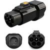 Erato Adattatore Tipo 2 a Schuko 220 V-250 V AC 16 A IEC-62196, Non V2L | Adattatore Stazione di Ricarica per elettriche Scooter Elettrico Bicicletta Moto Bici elettrica, Nero