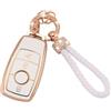 Koaudb Portachiavi Auto per Mercedes Benz, 3 Bottoni Custodia Morbida in TPU per Portachiavi con Portachiavi Adatto per Mercedes Benz A B C E G S SL Classe CLS AMG Smart Key FOB Case (Bz-3L)