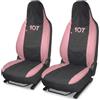 Auto Accessori Lupex Coprisedili Compatibili per 107 2005 al 2014 | Coppia Anteriore, Nero Rosa, Made In Italy, Copri poggiatesta anteriori integrato, Policotone