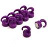 FIRST4MAGNETS Ganci A Magnetici Mini In Plastica Viola Per Frigorifero, Ufficio, Lavagna, Tabellone, Archiviazione - 12mm Dia x 20mm Di Altezza - 1kg Di Tiro - Pacco Di 10