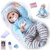 ZIYIUI Realistico Bambole Reborn Maschio 22 Pollici 55cm Vinile in silicone morbido Real Soft Touch Bambino Neonato Giocattoli per Bambini di oltre 3 anni