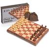Yellow Mountain Imports, Set Scacchi Magnetici Portatile (26,56 cm), Gioco da Tavolo con Scacchiera Pieghevole da Viaggio