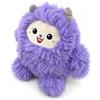 Generisch Yeti - Peluche a forma di pupazzo di neve, 25 cm, morbido peluche da coccolare, simpatico regalo per bambini (viola)