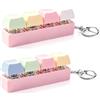 TGKEAIY 2 pezzi Tastiera Fidget Toy, rosa, Portachiavi Fidget Tastiera per adulti | pulsante tasti antistress giocattolo, Giocattolo per Decompressione e Decorazione, per Alleviare lo Stress Passare il Tempo