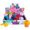 Genio Kids Set Sabbia Magica per Bambini, Sabbia Colorata di 1kg in Rosa e Blu con Formine Cupcakes e Coni Gelato Giocattolo Caffetteria, Regalo per Bambini