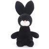 Apricot Lamb Coniglio che guarda coniglio peluche per bambini, morbido e carino, per bambine e ragazzi, nero, 18 cm