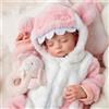 JIZHI Bambole Reborn 20 Pollici Femmina, Bambola Realistica Dormiente | Bambina reborn Realistica con capelli dipinti, corpo morbido, arti mobili e accessori inclusi, regalo per bambini 3+