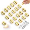 BTFO 20pz Luci LED in Miniatura, Piccole Luci LED Decorative con 10 Batterie di Ricambio Extra per Case Delle Bambole Fai Da Te Costruzioni Decorazioni per Feste (Bianco Caldo)