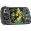 Voacle RG Cube - Console di gioco portatile retrò, doppio sistema con schermo IPS da 3,95 pollici, scheda TF integrata da 128 G, supporto uscita TV (nero)