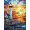 Artinhand Puzzle da 16 pezzi grandi per anziani puzzle faro | Puzzle in vetro colorato per adulti decorazione domestica festa di compleanno giocattoli regalo 30,5 x 22,9 cm