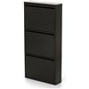ZStyle Scarpiera Salvaspazio in Metallo Slim 3 Cassetti Antiribaltamento (Nero)
