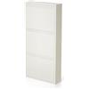 ZStyle Scarpiera Salvaspazio in Metallo Slim 3 Cassetti Antiribaltamento (Bianco)