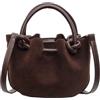 CORIOS Borse Secchiello con Coulisse da Donna PU Pelle Borsa a Mano Impermeabile Borse a Spalla Borsa a Tracolla Piccola Capacità Borsa per la Spesa Elegante Borsa Tote Retro Borse Messenger Caffè