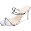 Pradize Zoccoli Con Tacco Alto A Spillo Da 10 Cm Da Donna - Cinturini Minimalisti Eleganti - Effetto Gambe Lunghe E Comfort Stabile